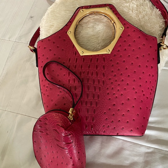 Pink Handbag with matching purse - Picture 1 of 1